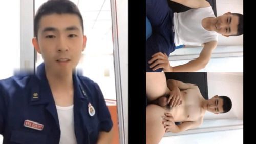 帅气兵哥哥在会议室直播撸管！下集