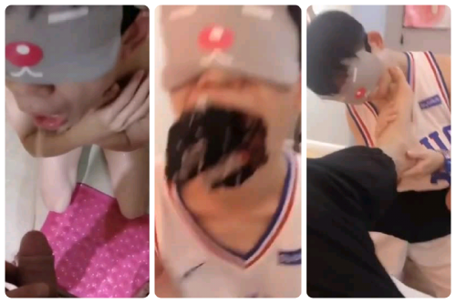 重口调教球服鲜肉骚奴，吃大鸡吧脚袜鞋喝圣水（上）